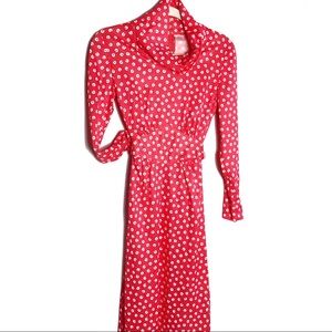 Andrew Gayle Vintage  horseshoe print midi Dress